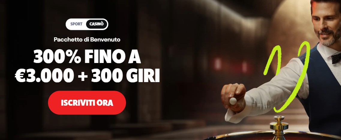 supabet 300% fino a 3000 euro + 300 giri