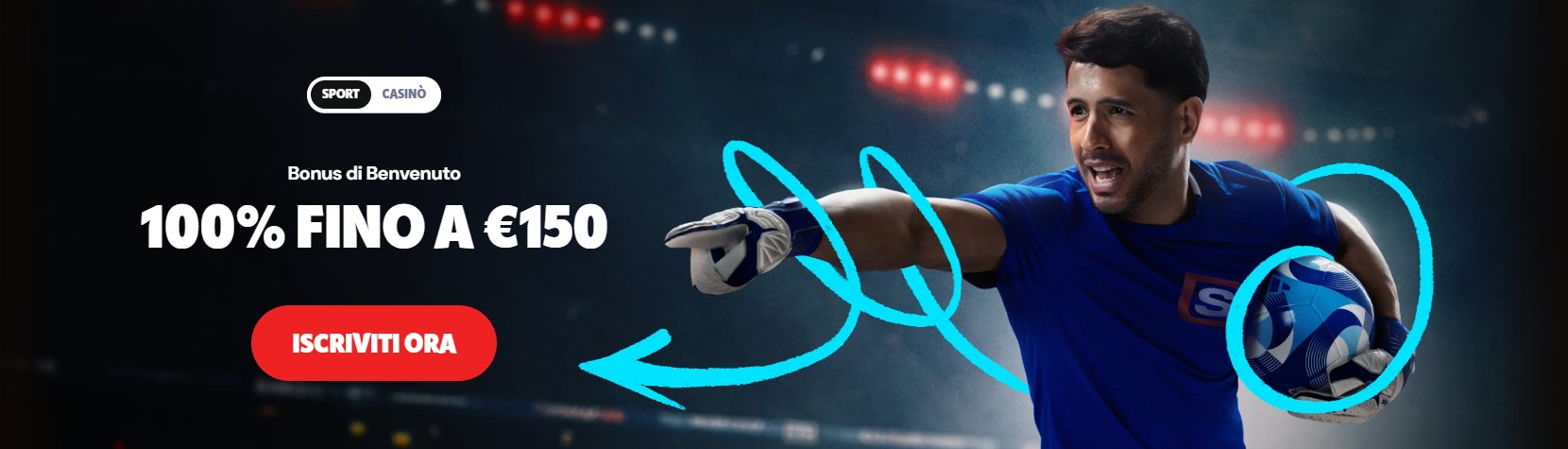 supabet sport 100% fino a 150 euro